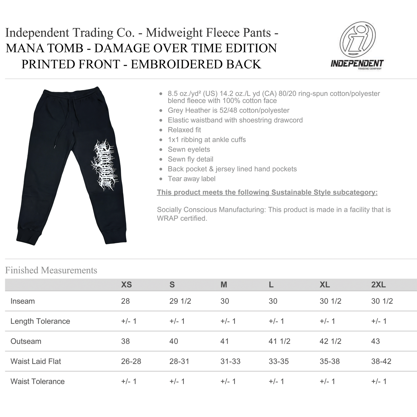 Printed + Embroidered Sweatpants