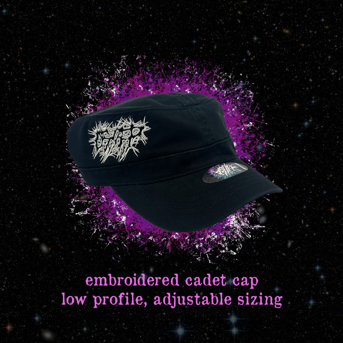 embroidered cadet cap